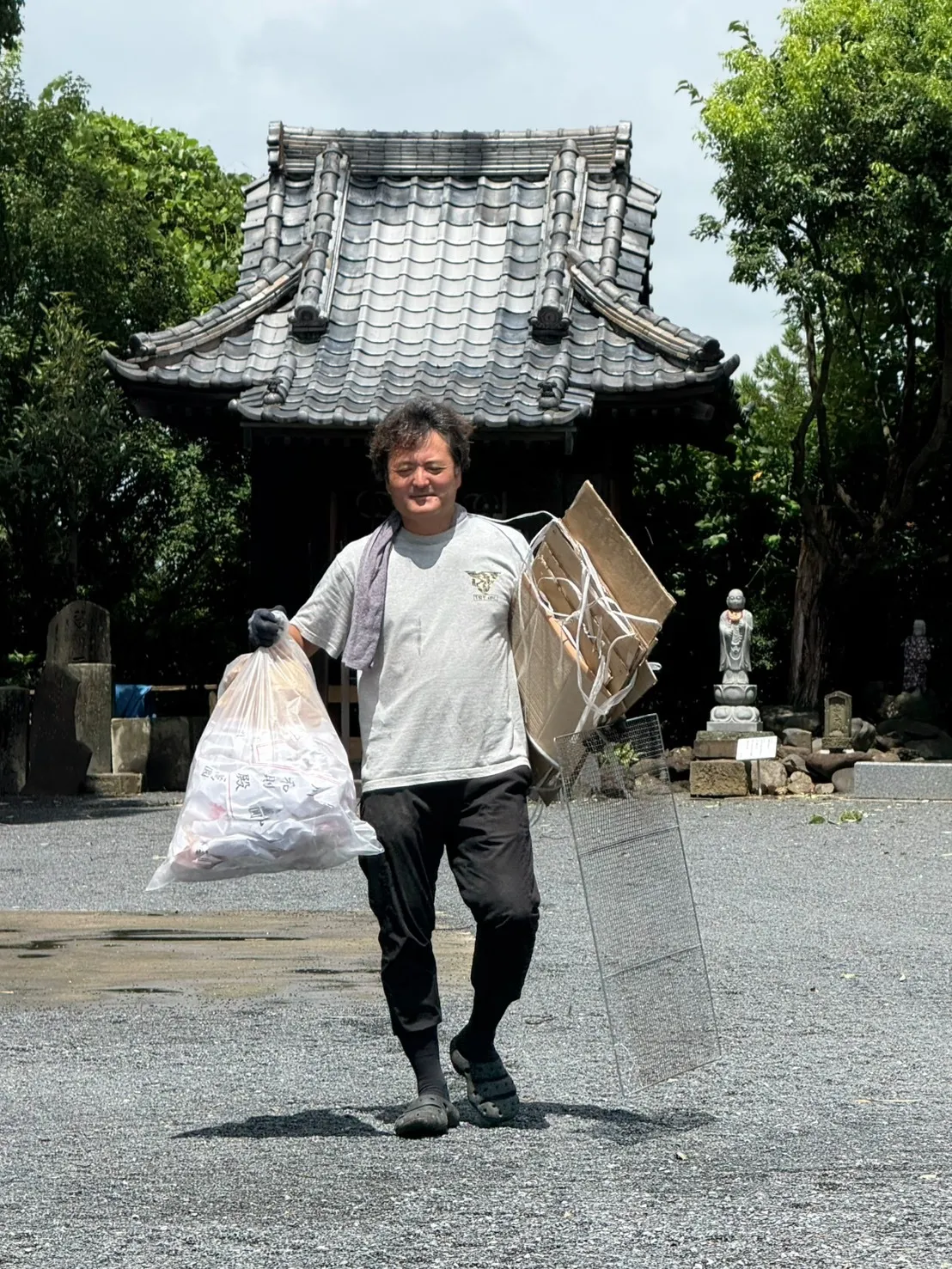 柏市布施弁天東海寺さんでの不用品回収作業